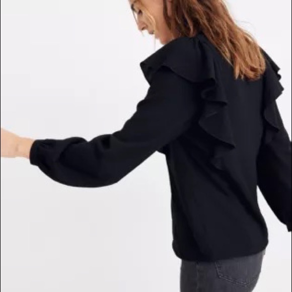 Madewell Ruffle-Front Top - Picture 2 of 8